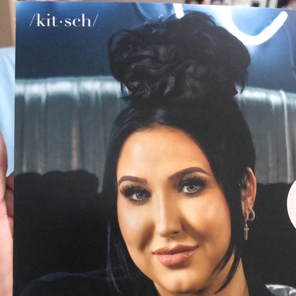 Kitsch brunch scrunchie frayed black NEW BNIP - Picture 6 of 8